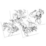 Комплект 4 платна за оцветяване 12.5x12.5cm, 4 м-ра, Spiderman - Image 2