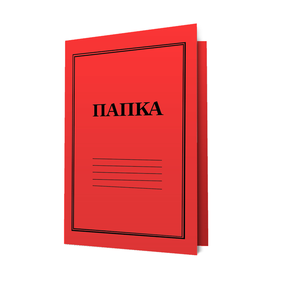 0034344 Папка цветен картон, 250g, с машинка, червена - Image 1
