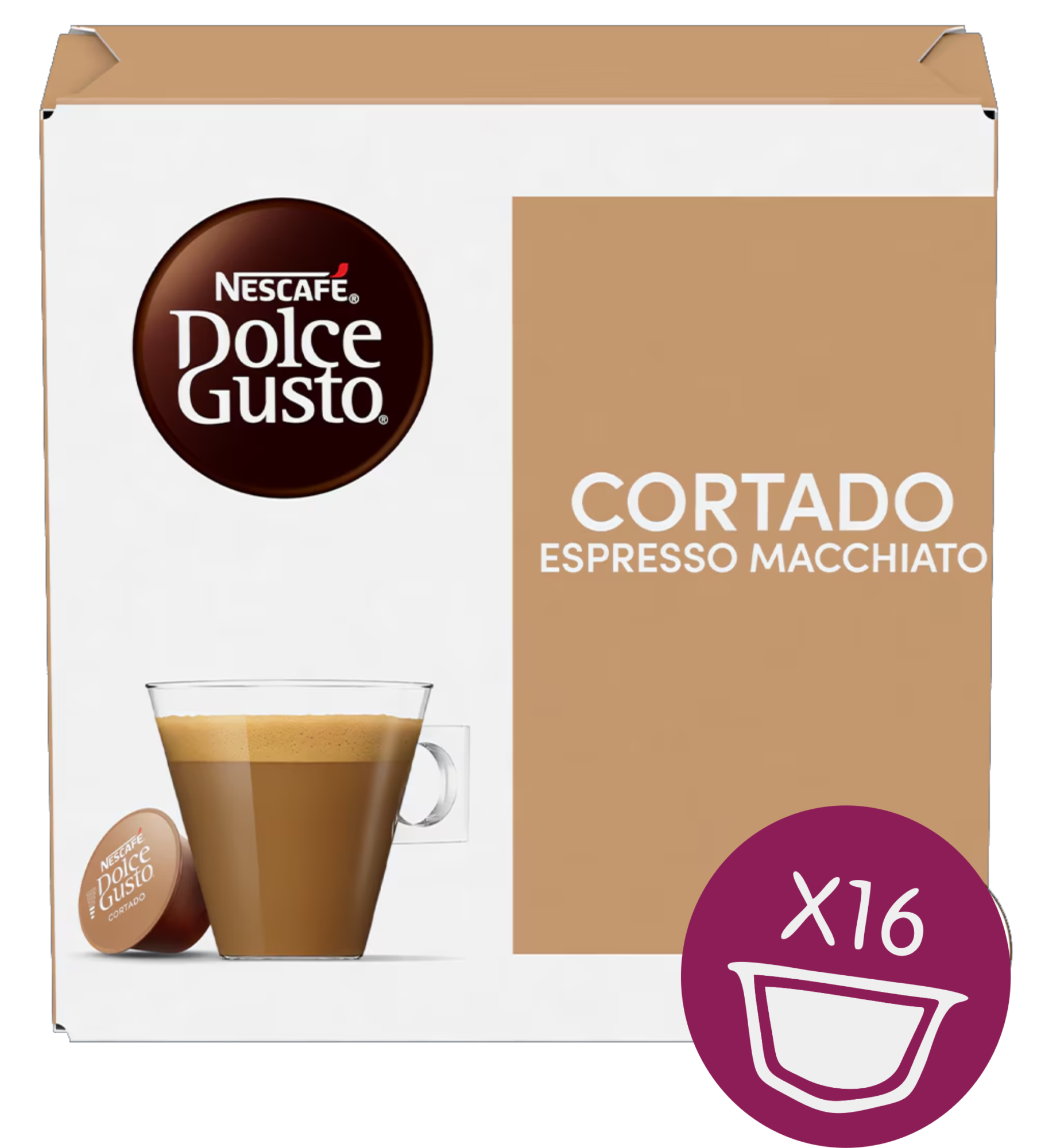 1 16 Капсули Dolce Gusto Cortado | Кафе с мляко | Nescafé Капсули - Image 1