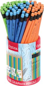Молив Optima, с гума, HB, 72 броя в чаша - Image 2