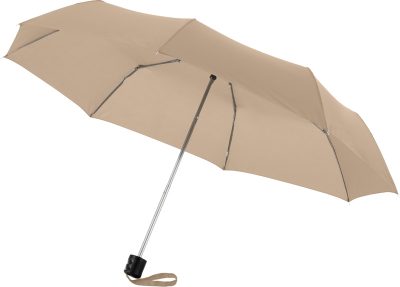 Чадър 21.5", сгъваем, бежов