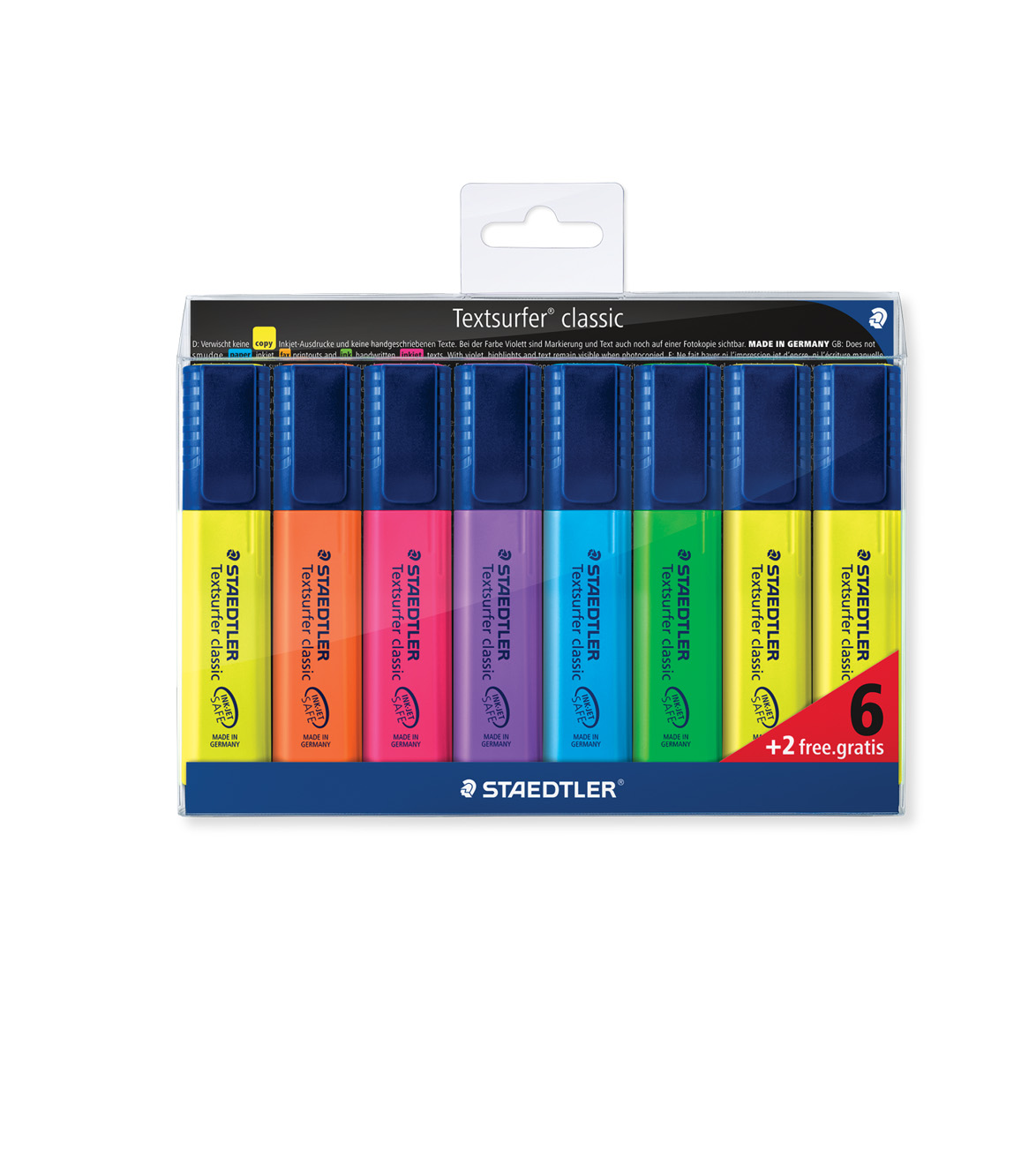 11091_10 Комплект текстмаркери Staedtler 364, 6 цв+2 жълти - Image 1