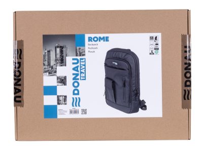 Раница за лаптоп 13,3" Donau Travel Rome, черна - Image 9