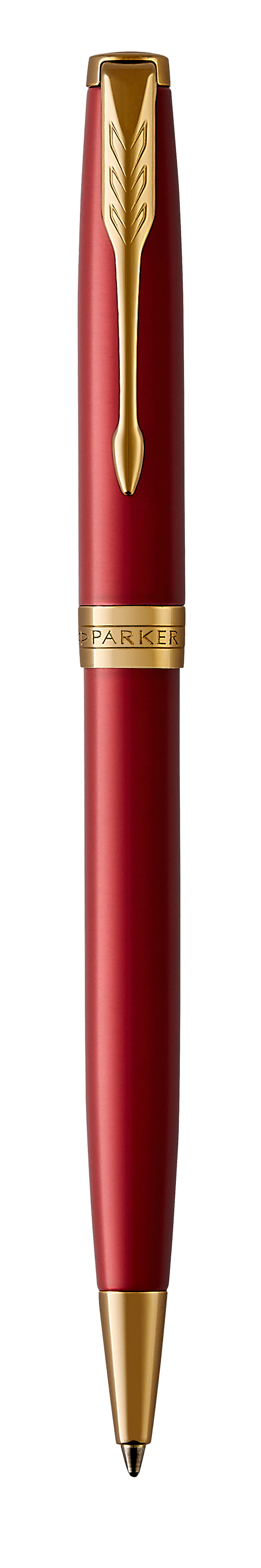 13995_uwkjgsvezbt354hz Химикалка Parker Royal Sonnet Lacquer, червена GT,без кутия - Image 1