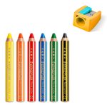 Цветни  моливи Staedtler Noris Junior, 5 цвята+графитен молив +острилка - Image 2