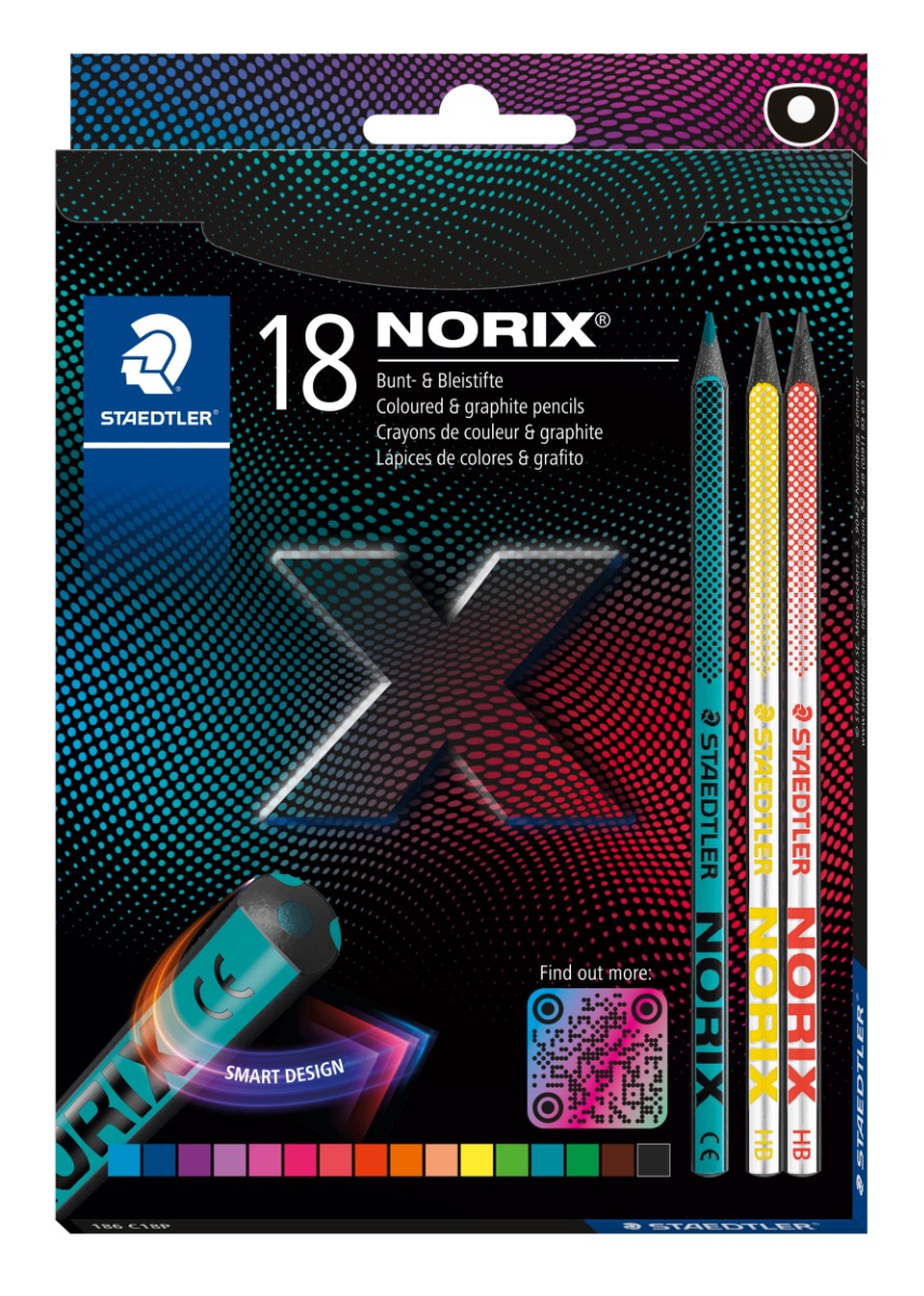 186_c18p_standard Цветни моливи Staedtler Norix 186, 16 цв + 2 графитни моливи - Image 1