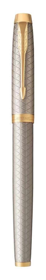 Писалка Parker IM Prem Warm Silver GT, F, с кутия - Image 3