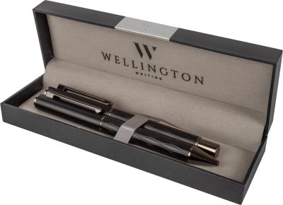 Комплект Wellington Infinity, химикалка и ролер, черен - Image 2