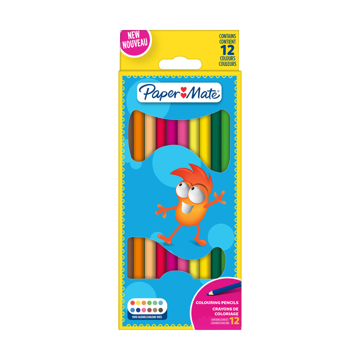 Цветни моливи Papermate Kids Colouring, 12 цвята - Image 1