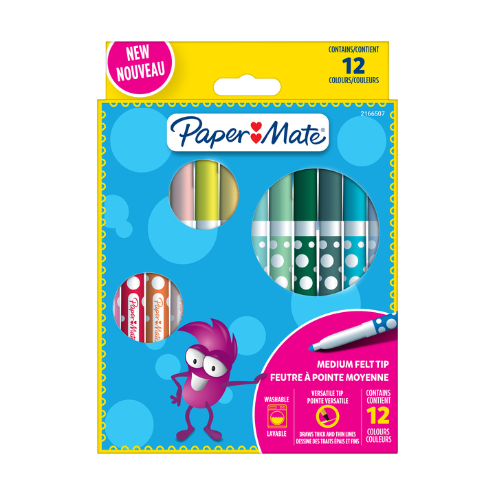 Флумастри Papermate Kids Colouring, 12 цвята - Image 1