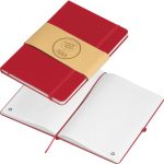 Белецник А5, рециклирана хартия, PU корица, червен