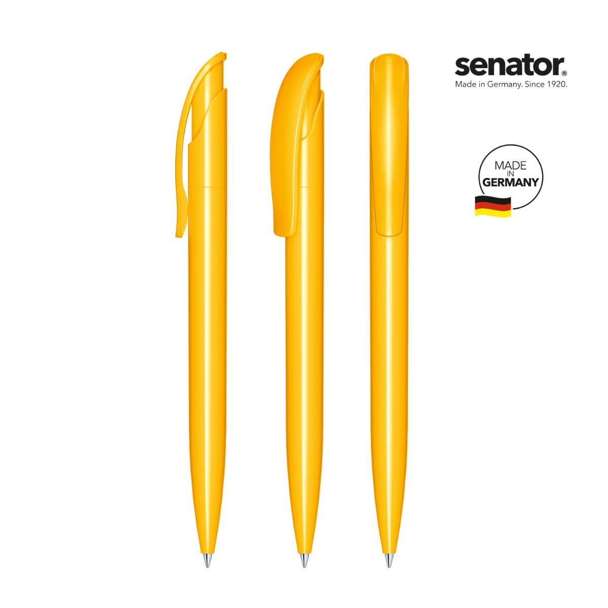 2416-senator-challenger-polished-pms-7408-5-p Химикалка Senator Challenger Polished 2416, жълт 7408 - Image 1
