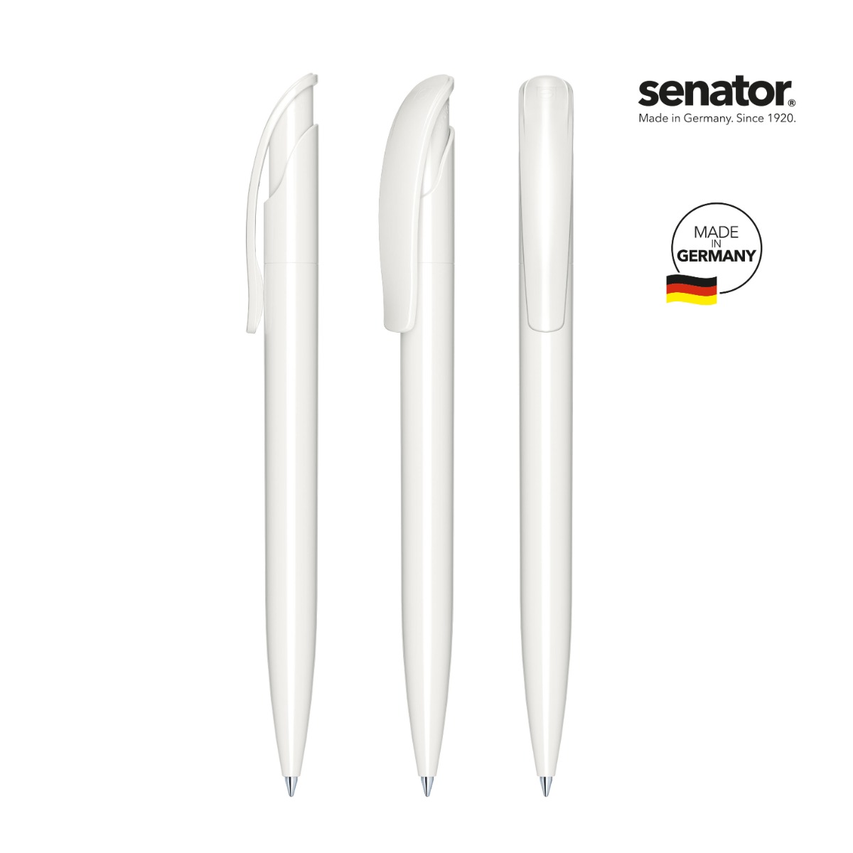 2416-senator-challenger-polished-pms-white-5-p Химикалка Senator Challenger Polished 2416, бял/бял - Image 1