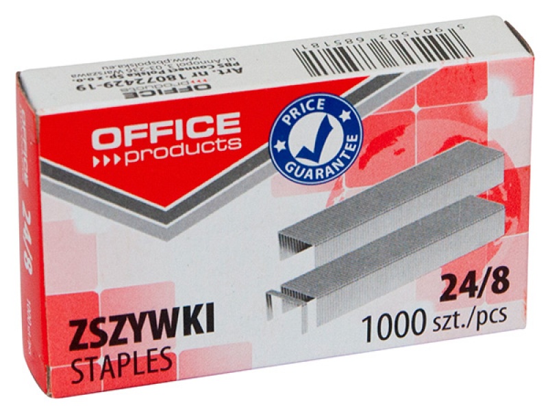 24_8_1000szt_-800w Телчета Office Products 24/8, до 50 листа, опаковка 1000 - Image 1