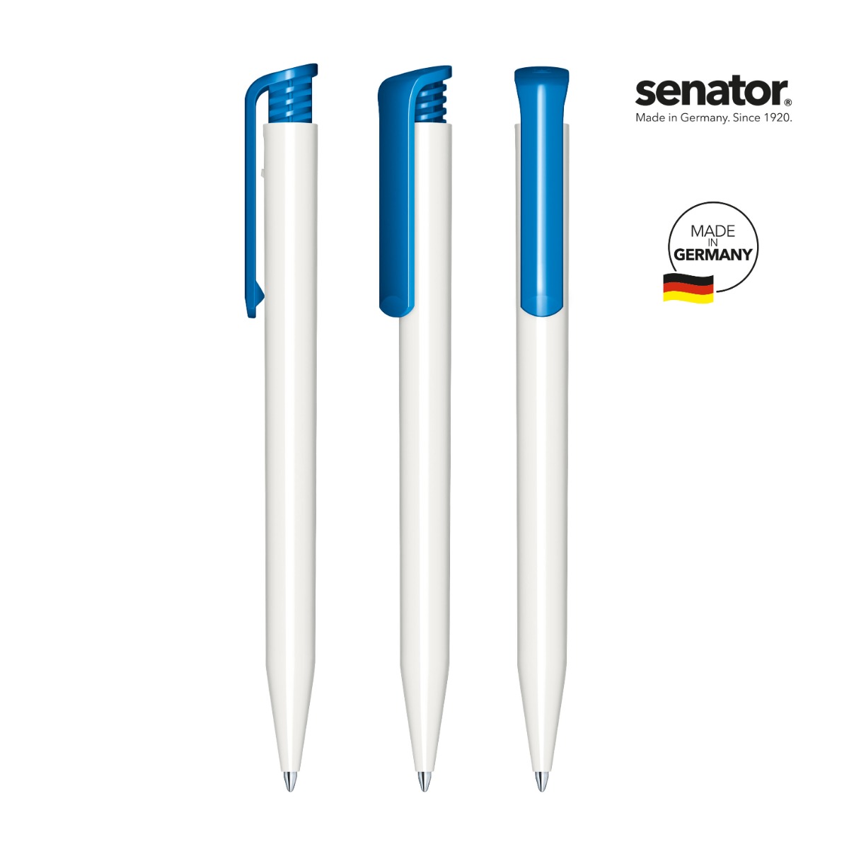 2955-senator-super-hit-polished-basic-pms-2935-5-p Химикалка Senator Super-Hit Polished 2955, бял/син - Image 1