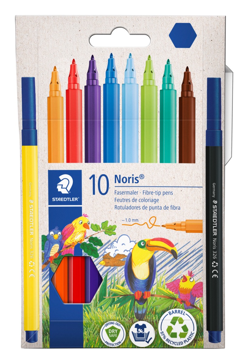 326_c10_standard_1 Флумастри Staedtler Noris 326, 10 цвята - Image 1