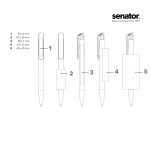 Химикалка Senator Trento Matt Recycled 3305, светлосива 10 - Image 3