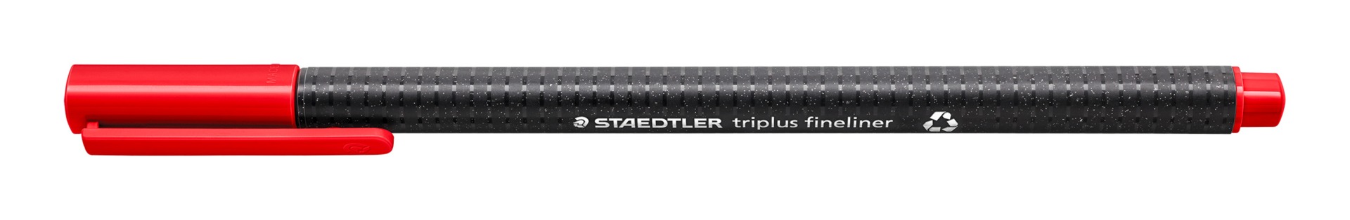 334-2_rezyklat_standard_closed_geschlossen Тънкописец Staedtler Triplus 334, червен 2 - Image 1