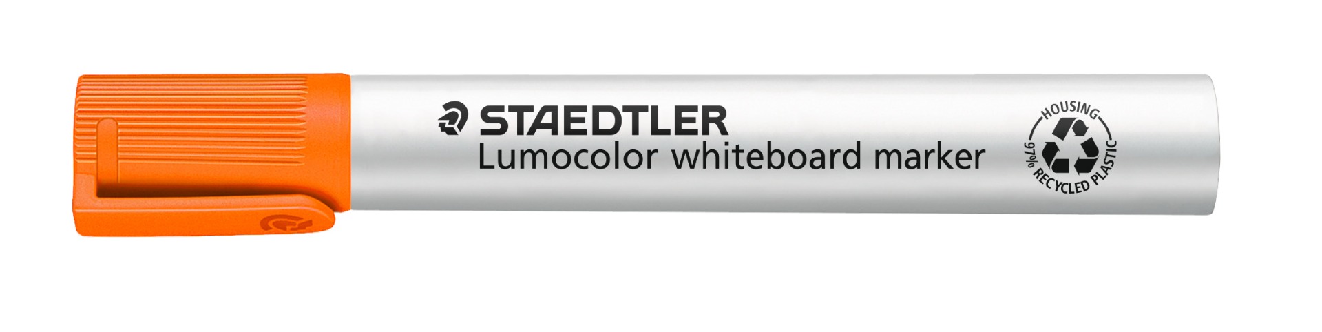 351-4_standard_closed_geschlossen Маркер Staedtler Lumocolor 351 за бяла дъска, объл връх, оранжев - Image 1