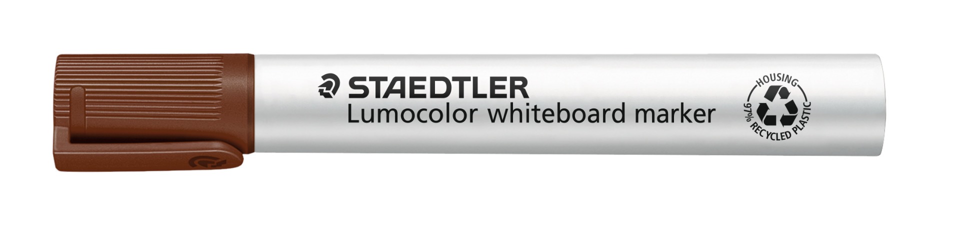 351-7_standard_closed_geschlossen Маркер Staedtler Lumocolor 351 за бяла дъска, объл връх, кафяв - Image 1