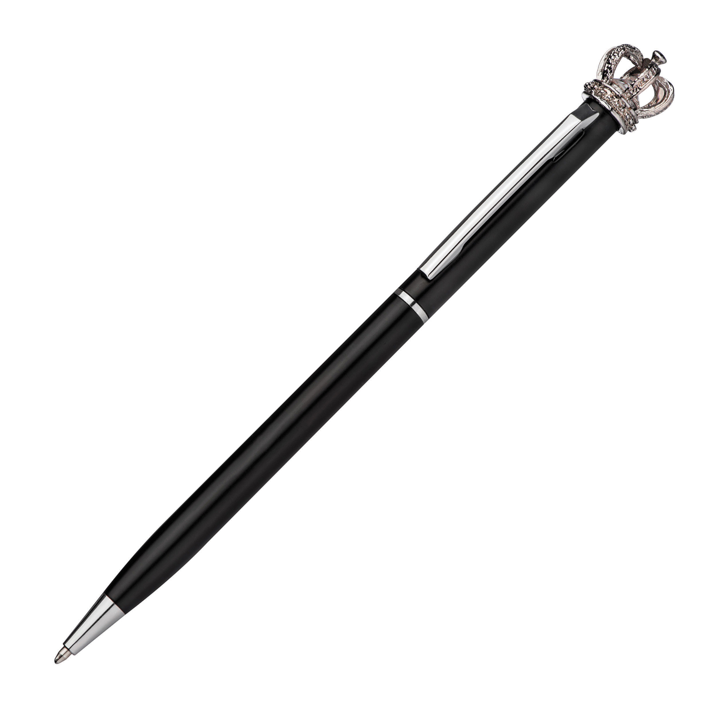 351941_lr8spextykqgjvit Метална химикалка King с кристал Swarovski, черен - Image 1