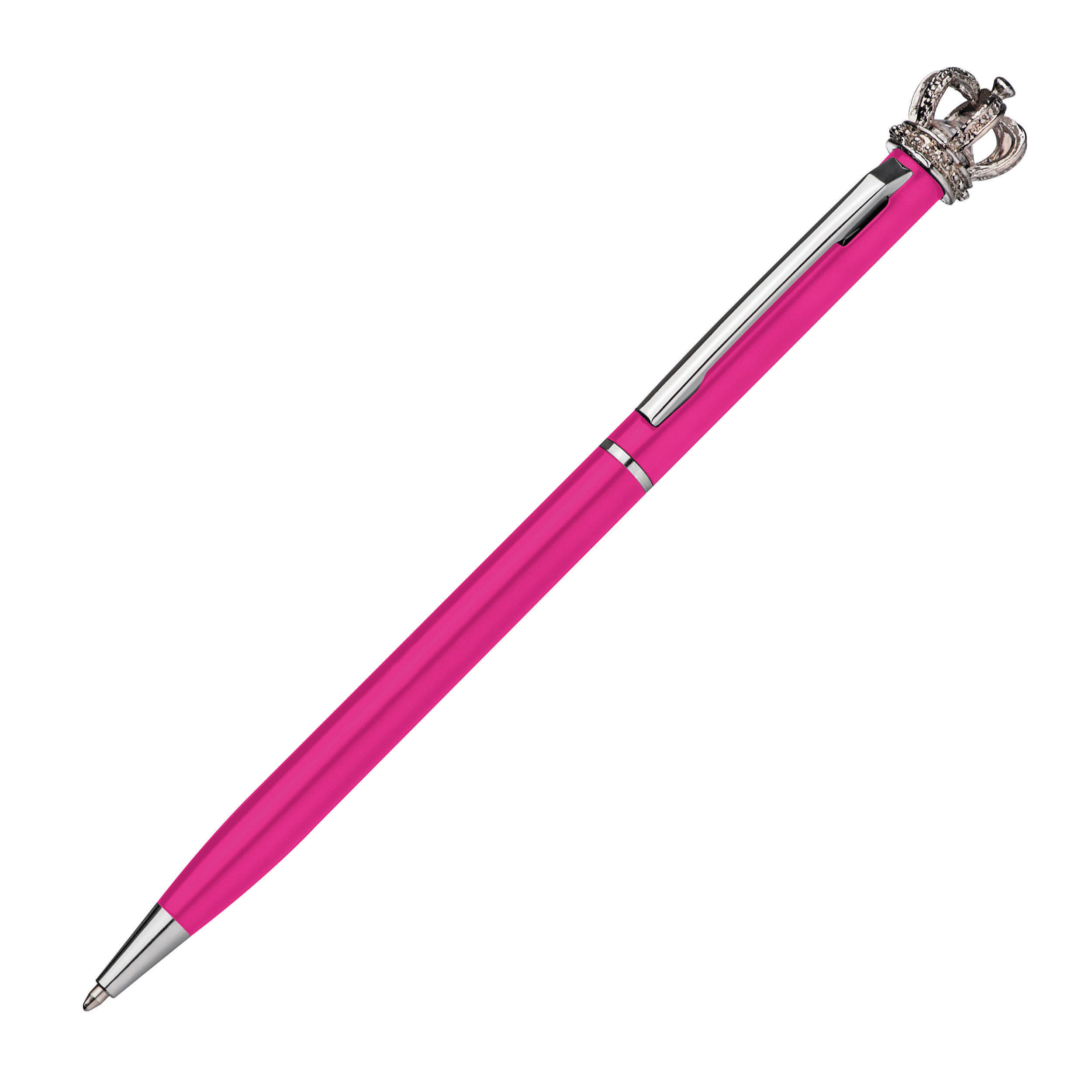 351946_co3pgsqvgpvha507 Метална химикалка King с кристал Swarovski, розов - Image 1