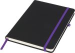 Бележник Noir medium, А5, 96 листа, черен/лилав