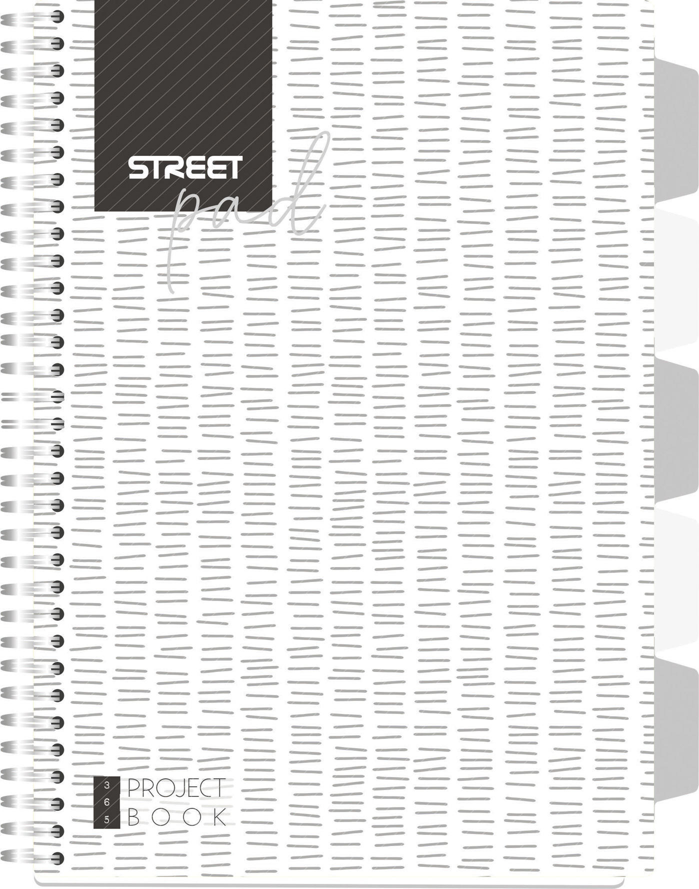 356799_9uous2t4zvpop5vp Тетрадка Street Pad, А5, спирала, PP, 100 листа, широки редове, white - Image 1