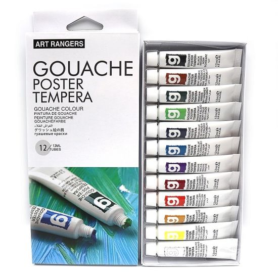 359593_iutllteldfmvrflw Темперни боички Art Ranger, 12 цвята x 12ml - Image 1