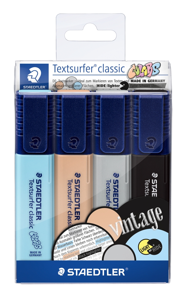364_cwp4_standard Комплект текстмаркери Staedtler 364, 4 цвята, vintage - Image 1