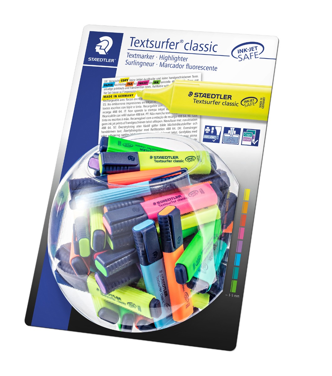 364_v100p_standard Дисплей текстмаркери Staedtler 364, 100 броя, станд. цв - Image 1