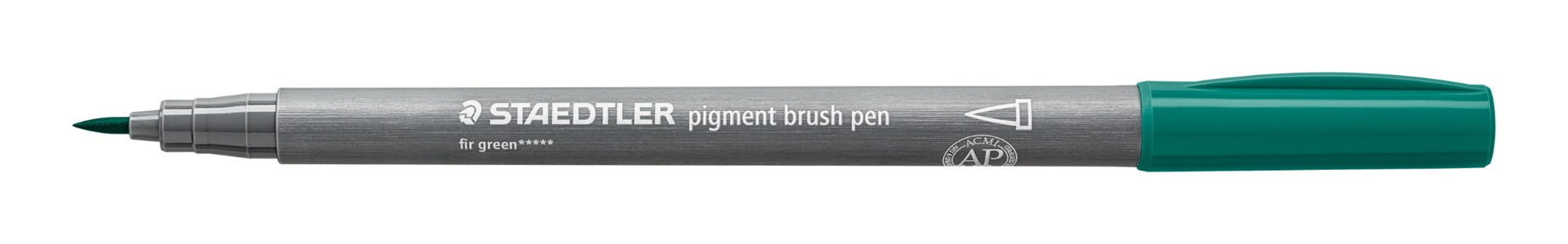 371-539_standard_open_offen Флумастер Staedtler Pigment Brush 371, ТЪМНО ЗЕЛЕН - Image 1