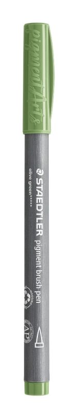 Флумастер Staedtler Pigment Brush 371,масл.зелен57 - Image 2