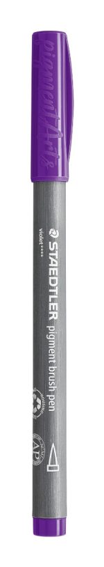 Флумастер Staedtler Pigment Brush 371, лилав 6 - Image 2
