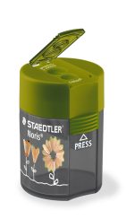 Острилка Staedtler 512 с контейнер, двойна, ЗЕЛЕН - Image 2