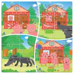 Магнитен пъзел Luna, 60 части, 18x18cm, 3 little pigs - Image 4