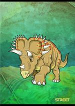 Тетрадка Street, А4, квадратчета, 54листа , Dinosaurs - Image 4