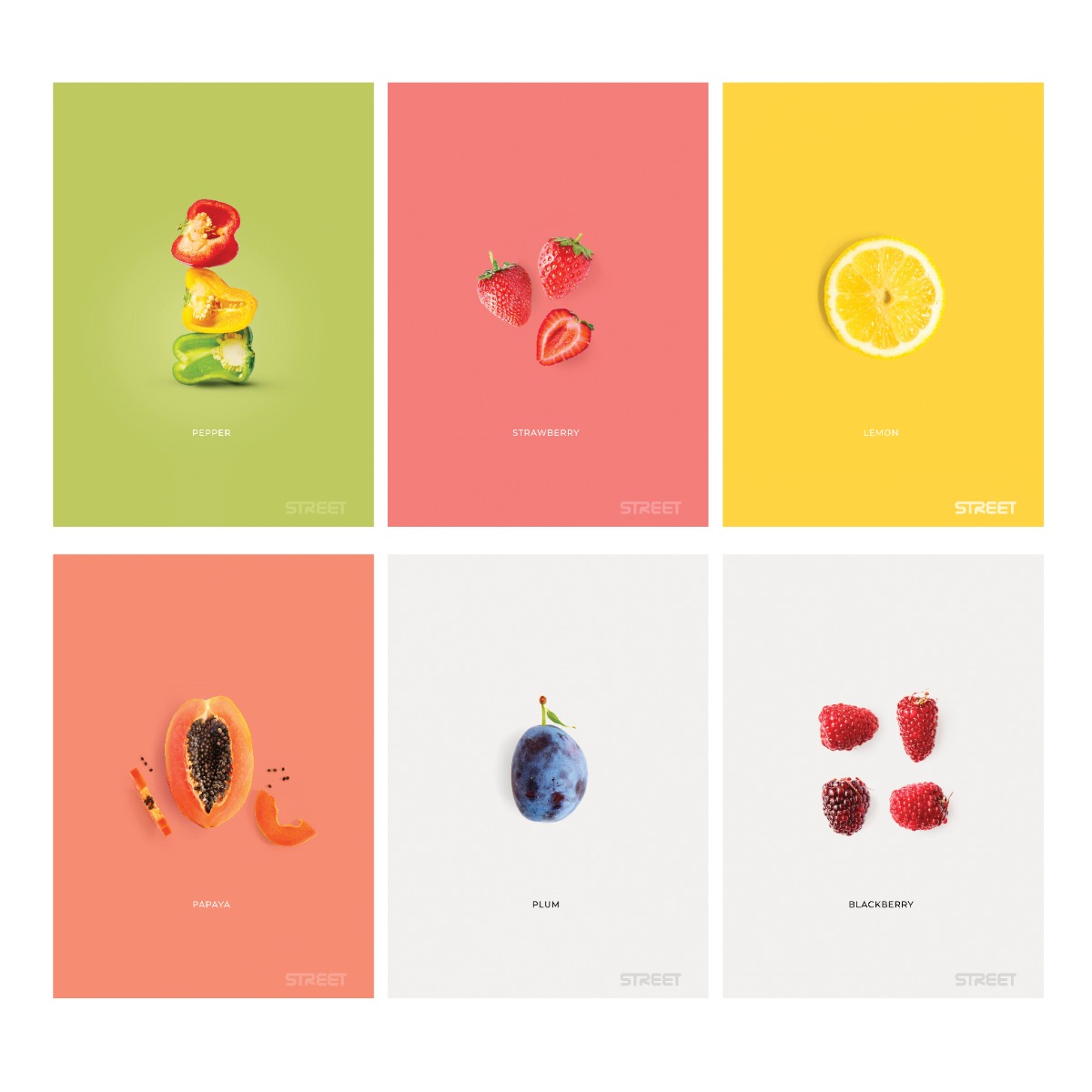 63490-11 Тетрадка Street, А4, квадратчета, 54л, Fruit - Image 1