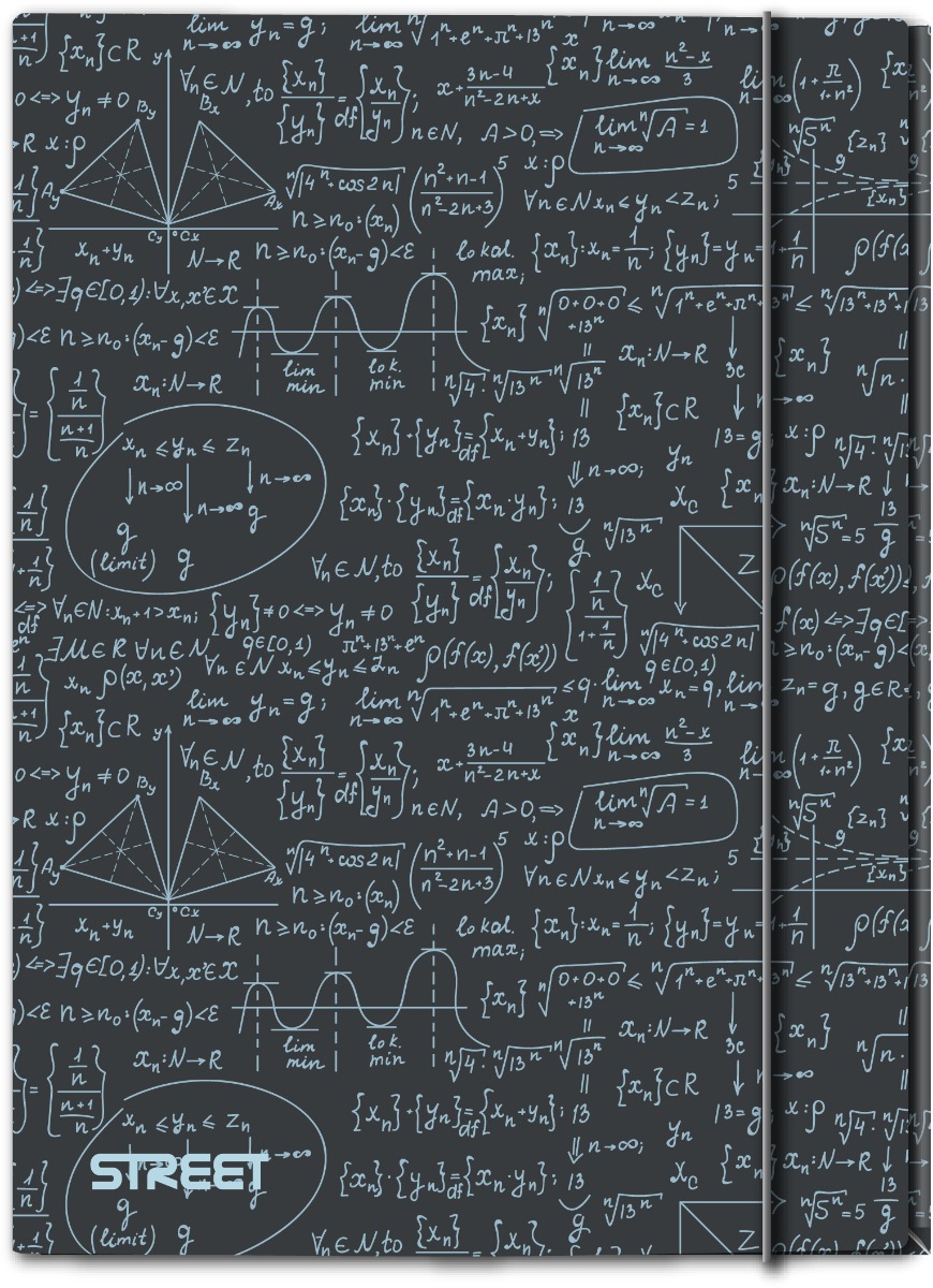 65634a Папка с ластик Street Math A4, 1 cm - Image 1