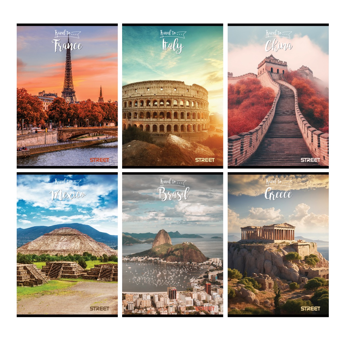 65750-10_1 Тетрадка Street, А4, квадратчета,54л, Travel To - Image 1