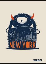 Тетрадка с телчета А4, 40 листа, широки редове, БГ, Monsters