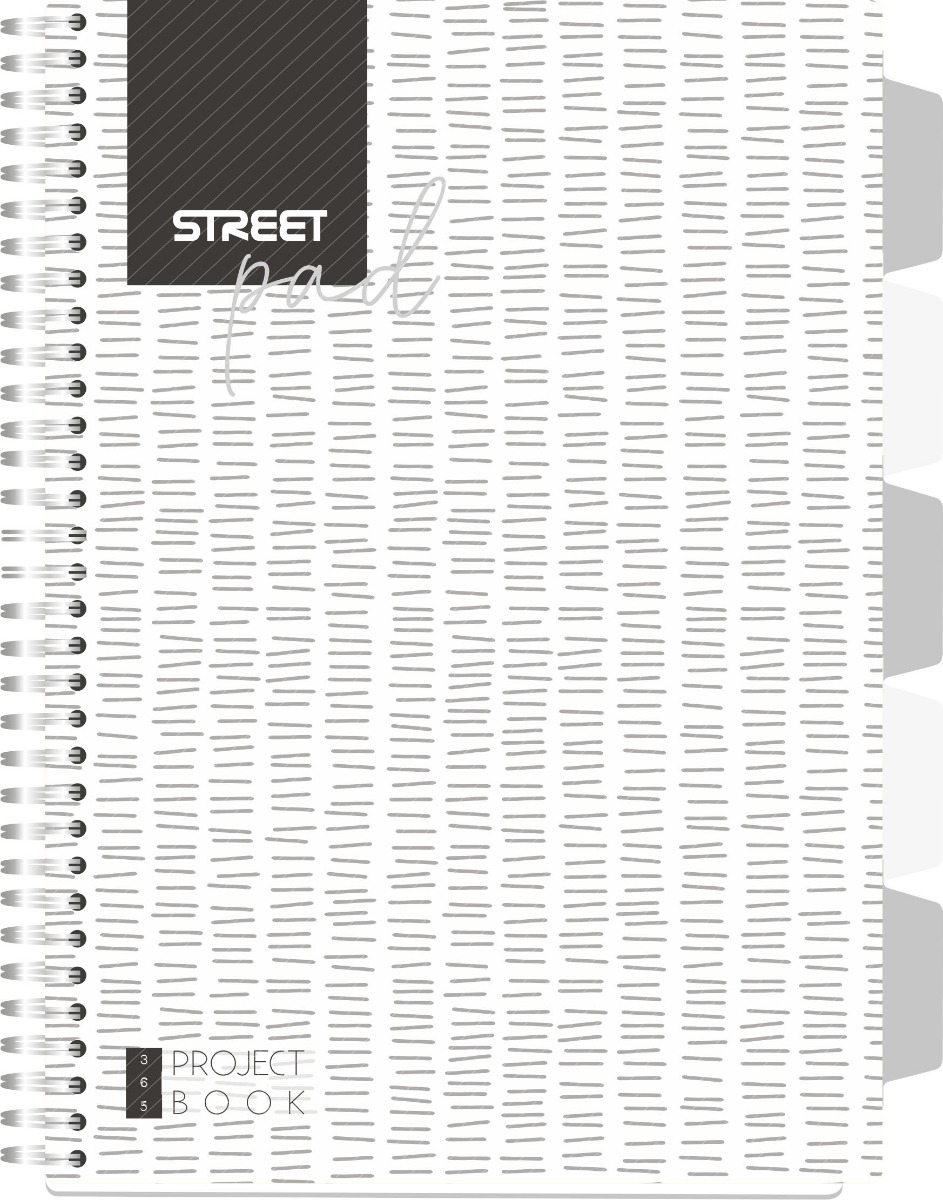 67120 Тетрадка Street Pad, А4, спирaла, PP, 100л, малки квадратчета, бяла - Image 1