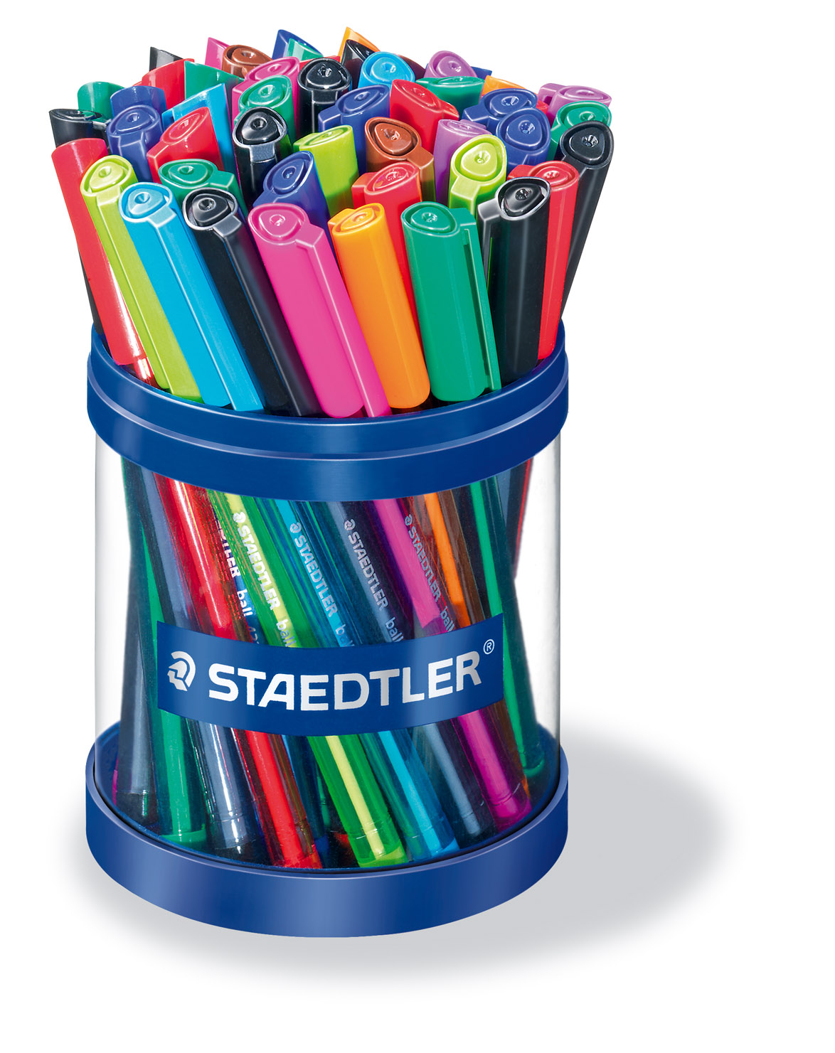 Bild 156 Химикалки Staedtler триъг. 432 М, 50 бр асорти цвята в кутия - Image 1
