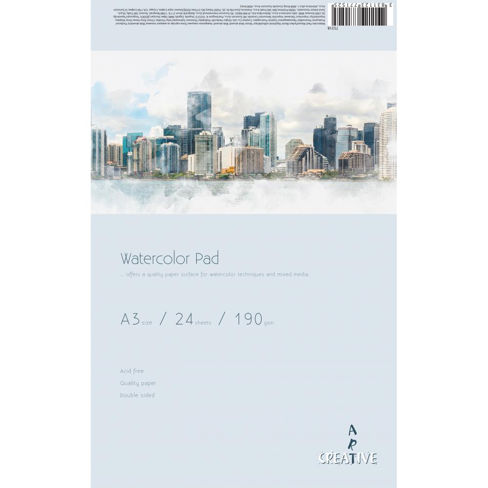 75318 Скицник Watercolor Pad А3, 190 g, 24 листа - Image 1