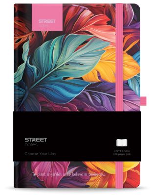 Бележник с ластик A6 Street, твърда корица, 96 листа, PETAL - Image 2