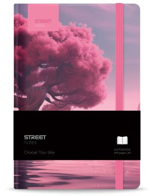 Бележник с ластик A5 Street, твърда корица, 96 листа, JOURNEY - Image 2