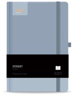 Бележник с ластик B5 Street, твърда корица, 96 листа, BLUE