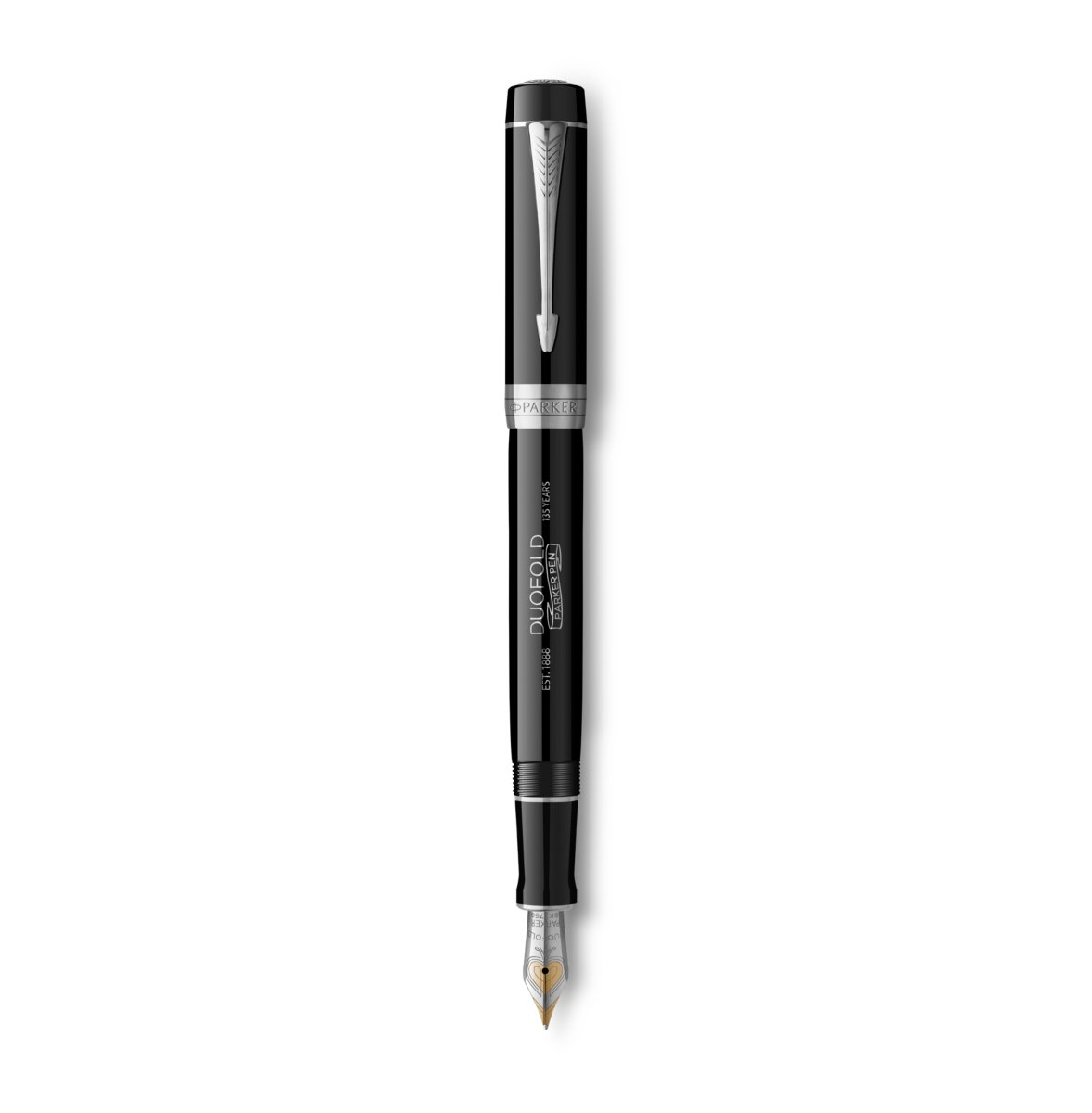 _7__1 Писалка Parker Royal Duofold 135th SE Black CT F - Image 1
