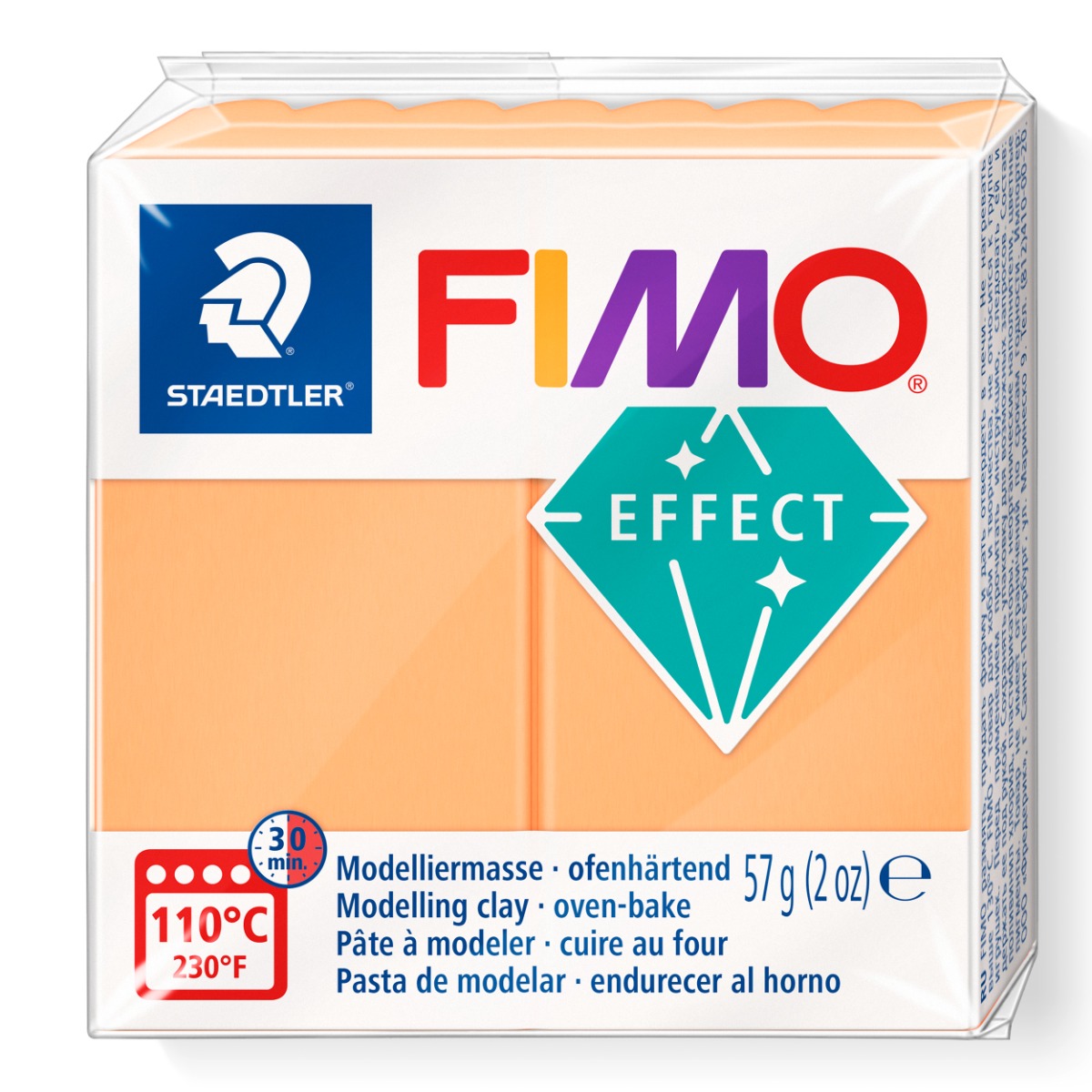 Полимерна глина Staedtler Fimo Effect,57g, неон оранжев 401 - Image 1