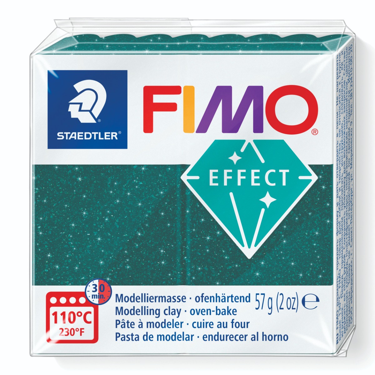 Полимерна глина Staedtler Fimo Effect, 57g, галактическо зелено 562 - Image 10